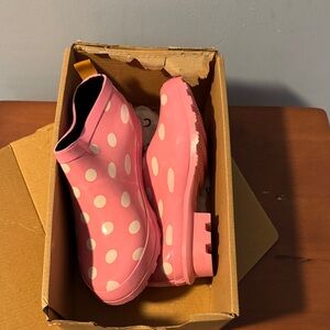 Pink Polka Dot Kids Rain Boots